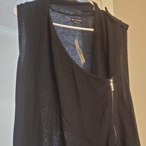 New Directions Zipper Vest Cardigan